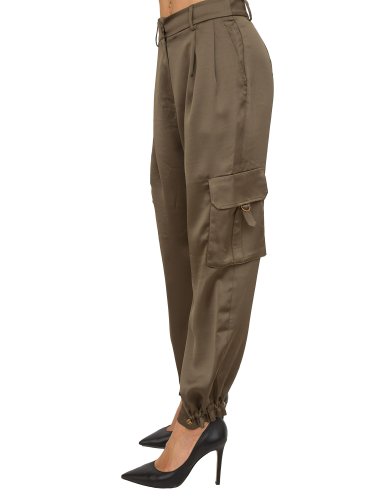 Женские повседневные брюки NENETTE PANTALONE CARGO C/CINTURA  RASO POLY UNITO VERDE