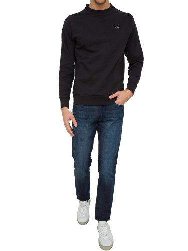 Мужская толстовка LA MARTINA MAN FLEECE CREW NECK BRUSHED F NERO