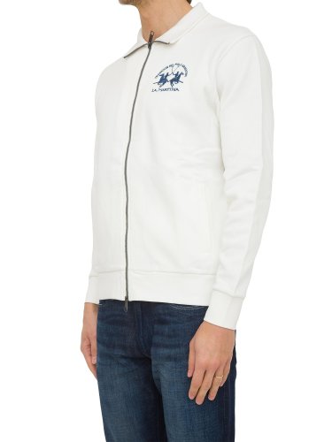 Чоловіча толстовка LA MARTINA MAN FLEECE BRUSHED FLEECE BIANCO