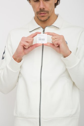 Чоловіча толстовка LA MARTINA MAN FLEECE BRUSHED FLEECE BIANCO
