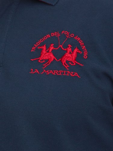 Чоловічий светр LA MARTINA MAN POLO L/S PIQUET STRETCH BLU