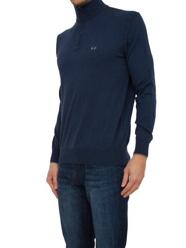 Мужской свитер LA MARTINA MAN HALF ZIP TRICOT BLU