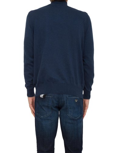Мужской свитер LA MARTINA MAN HALF ZIP TRICOT BLU