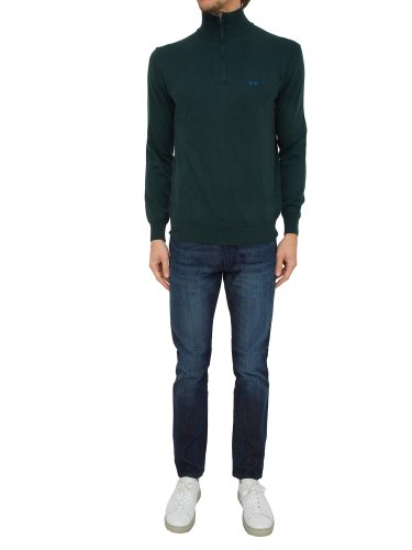 Мужской свитер LA MARTINA MAN HALF ZIP TRICOT VERDE