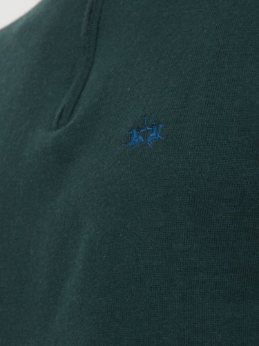 Мужской свитер LA MARTINA MAN HALF ZIP TRICOT VERDE