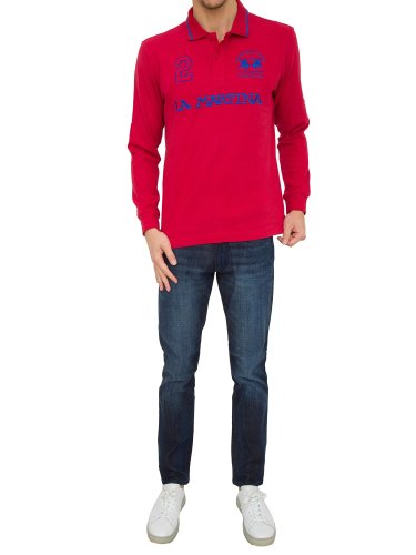Чоловіче поло LA MARTINA  MAN POLO HEAVY JERSEY ROSSO