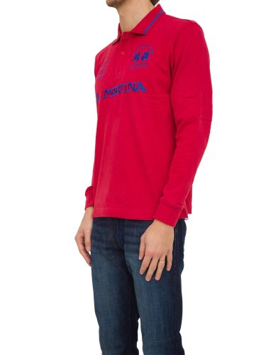 Чоловіче поло LA MARTINA  MAN POLO HEAVY JERSEY ROSSO