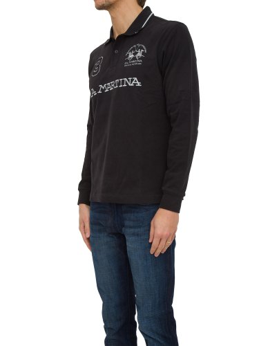 Чоловіче поло LA MARTINA MAN POLO HEAVY JERSEY NERO
