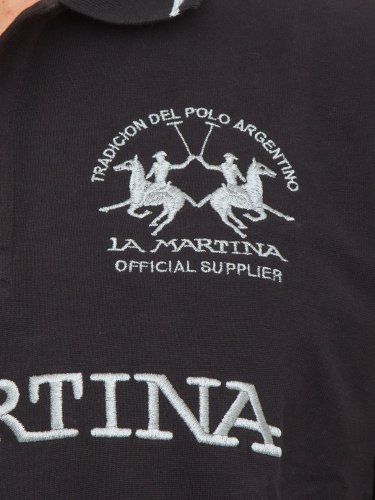 Чоловіче поло LA MARTINA MAN POLO HEAVY JERSEY NERO