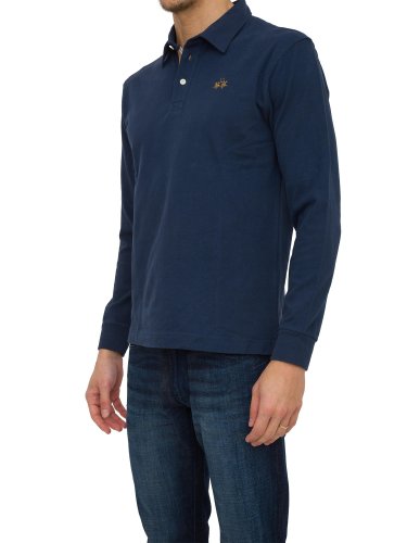 Мужское поло LA MARTINA MAN POLO HEAVY JERSEY BLU