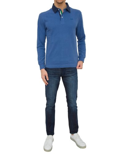 Мужское поло LA MARTINA MAN POLO HEAVY JERSEY BLU