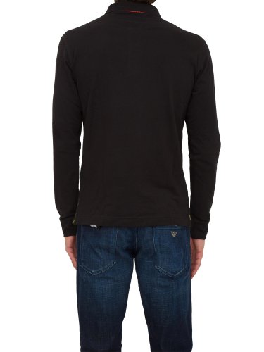 Мужской свитер LA MARTINA MAN POLO L/S PIQUET STRETCH NERO