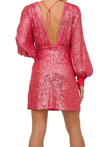 Женское платье NENETTE ABITO CORTO WRARP  PAILLETTES ROSA