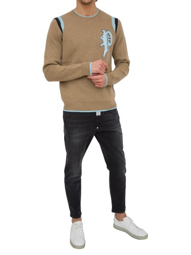 Мужской свитер PHILIPP PLEIN PULLOVER ROUND NECK LS BEIGE