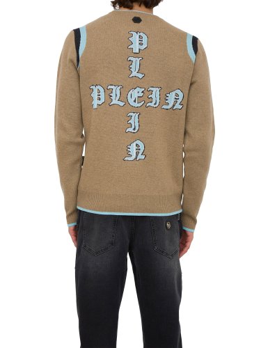 Мужской свитер PHILIPP PLEIN PULLOVER ROUND NECK LS BEIGE