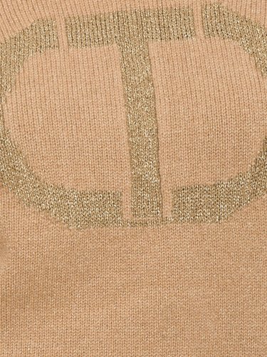Женский свитер TWIN-SET PULL CON INTARSIO IN MISTO CACHEMIRE BEIGE