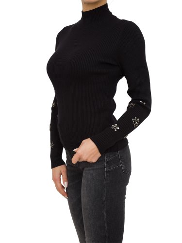 Жіночий светр TWIN-SET LUPETTO IN MAGLIA NERO