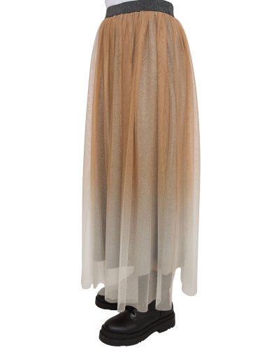 Длинная юбка TWIN-SET GONNA LUNGA BEIGE