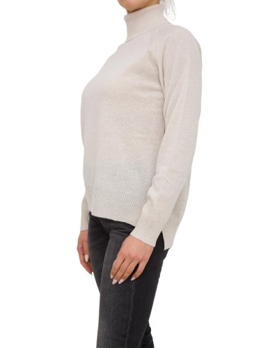 Женский свитер TWIN-SET MAGLIA COLLO ALTO IN MISTO CACHEMIRE BIANCO