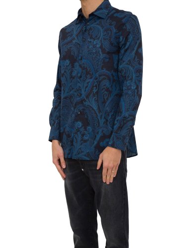 Мужская рубашка с длинным рукавом ETRO CAMICIA ROMA BLU