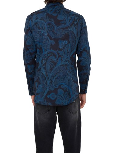 Мужская рубашка с длинным рукавом ETRO CAMICIA ROMA BLU