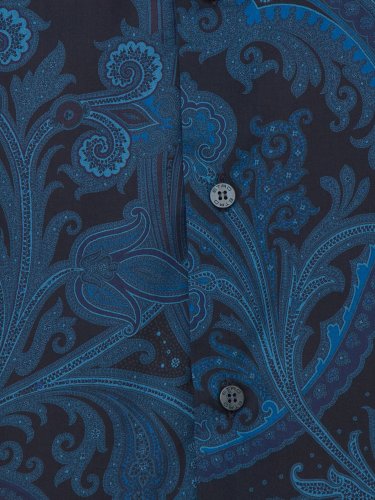 Мужская рубашка с длинным рукавом ETRO CAMICIA ROMA BLU