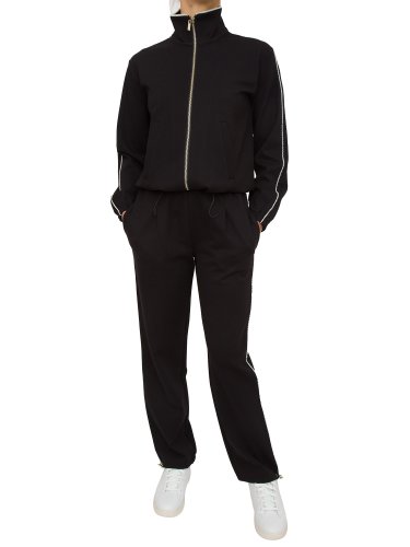Жіночий спортивний костюм TWIN-SET COMPLETO TUTA (FELPA APERTA+JOGGING) NERO