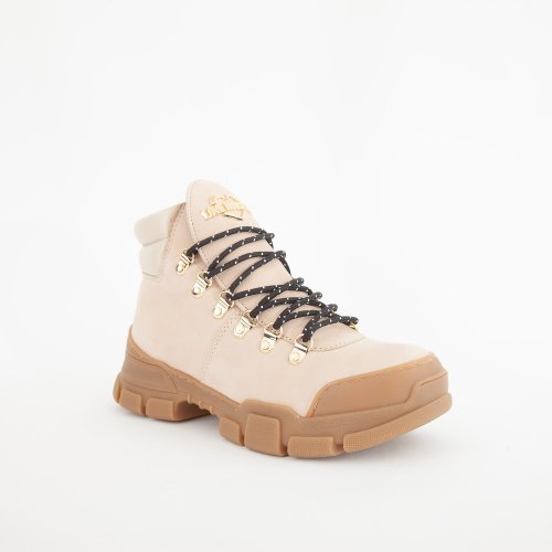 Жіночі черевики на шнурках LOVE MOSCHINO SNEAKERD.TREK45 BEIGE