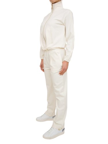 Женский спортивный костюм TWIN-SET COMPLETO TUTA (FELPA APERTA+JOGGING) BIANCO
