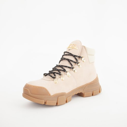 Жіночі черевики на шнурках LOVE MOSCHINO SNEAKERD.TREK45 BEIGE