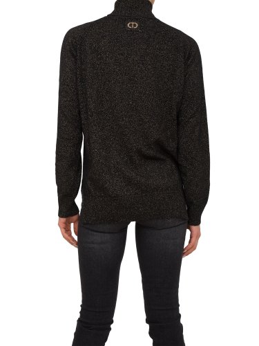 Жіночий светр TWIN-SET MAGLIA COLLO ALTO IN MISTO CACHEMIRE NERO