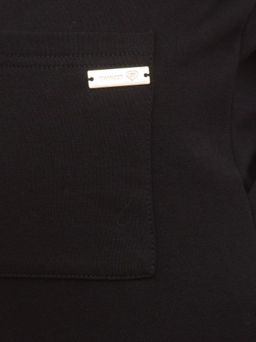 Женские спортивные штаны TWIN-SET PANTALONE N/Y CON ELASTICO NERO