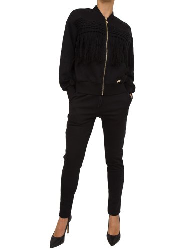 Женская толстовка TWIN-SET FELPA APERTA CORTA NERO