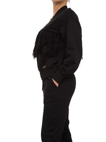 Женская толстовка TWIN-SET FELPA APERTA CORTA NERO