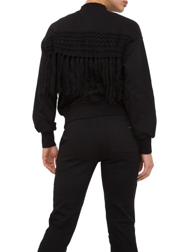 Женская толстовка TWIN-SET FELPA APERTA CORTA NERO