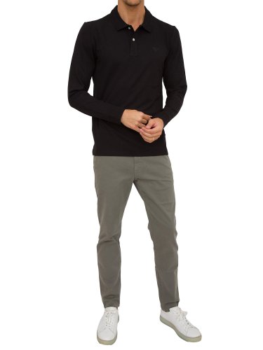 Мужское поло GUESS JEANS POLO MANICA LUNGA NERO