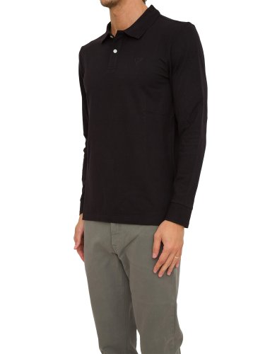 Мужское поло GUESS JEANS POLO MANICA LUNGA NERO