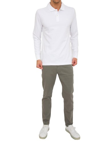 Чоловіче поло GUESS JEANS POLO MANICA LUNGA BIANCO