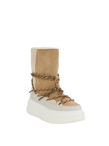 Женские сапоги TWIN-SET STIVALETTO IMBOTTITO BEIGE