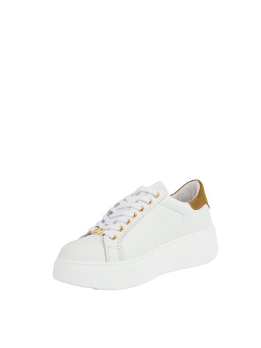 Женские кроссовки TWIN-SET SNEAKERS BASSA IN PELLE BIANCO