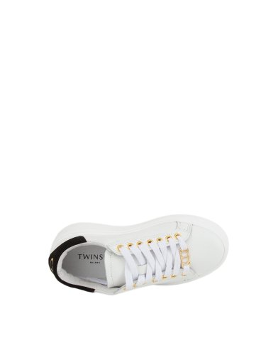Жіночі кросівки TWIN-SET SNEAKERS BASSA IN PELLE BIANCO