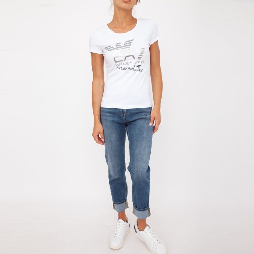 Женская футболка EA7 EMPORIO ARMANI T-SHIRT BIANCO