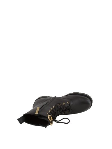 Женские ботинки TWIN-SET ANFIBIO IN PELLE CON OVAL T E STRASS NERO