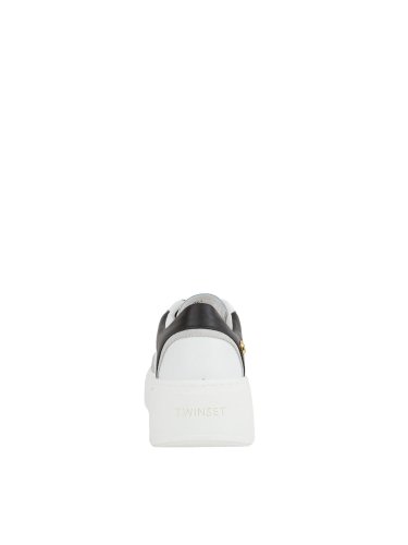 Жіночі кросівки TWIN-SET SNEAKER CON LAVORAZIONE DEBOSSED DETT.CONTRASTO BICOLOR