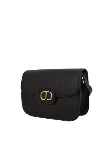 Женская кроссбоди TWIN-SET TRACOLLA CON PATTA STONDATA NERO
