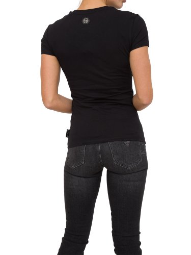 Женская футболка PHILIPP PLEIN T-SHIRT ROUND NECK SS NERO