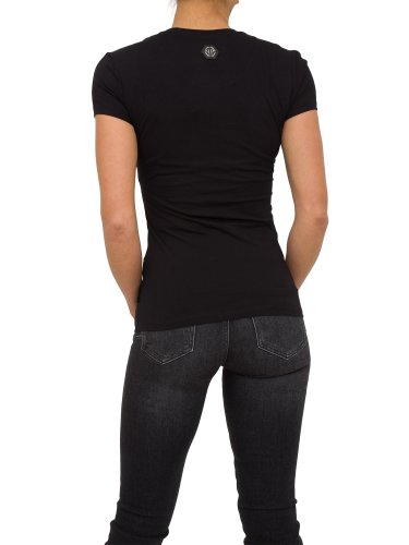 Женская футболка PHILIPP PLEIN T-SHIRT ROUND NECK SS NERO