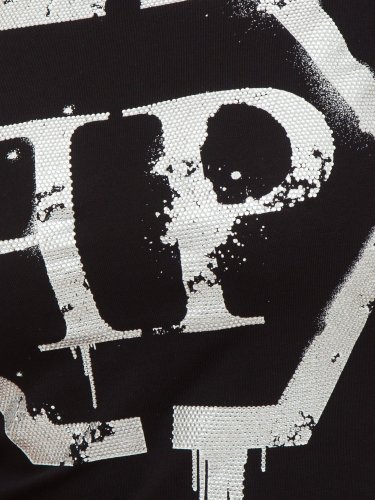 Женская футболка PHILIPP PLEIN T-SHIRT ROUND NECK SS NERO