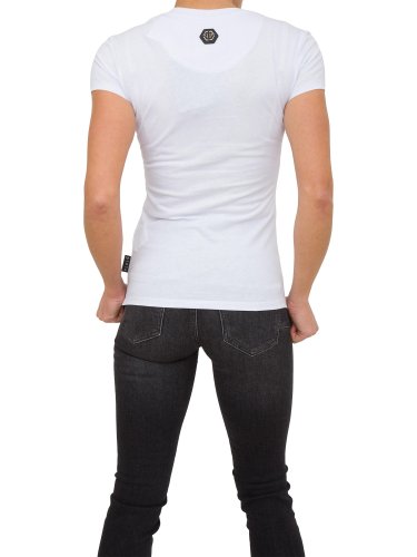 Женская футболка PHILIPP PLEIN T-SHIRT ROUND NECK SS BIANCO