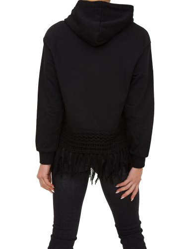 Женская толстовка TWIN-SET FELPA CHIUSA CORTA NERO